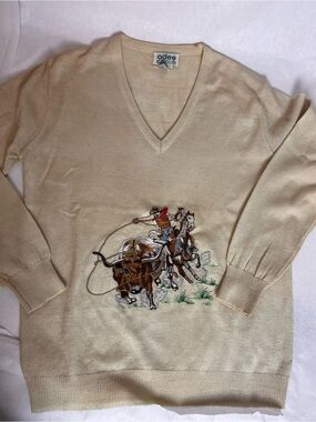 Vintage Cowboy Sweater RARE!